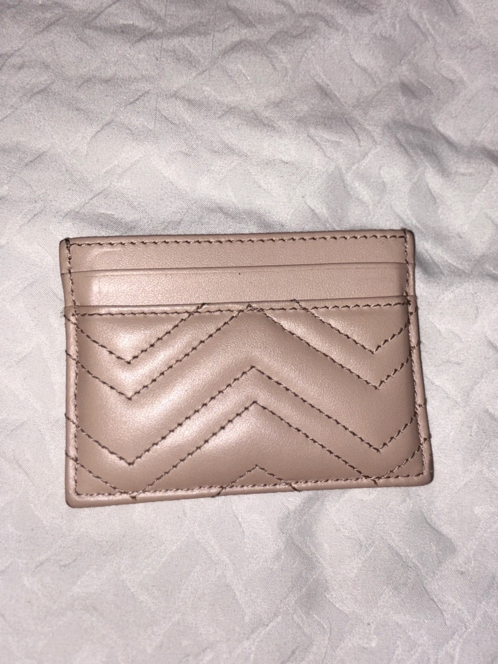 Pink Quilted Gucci Card Holder with Logo - Picture 2 of 8